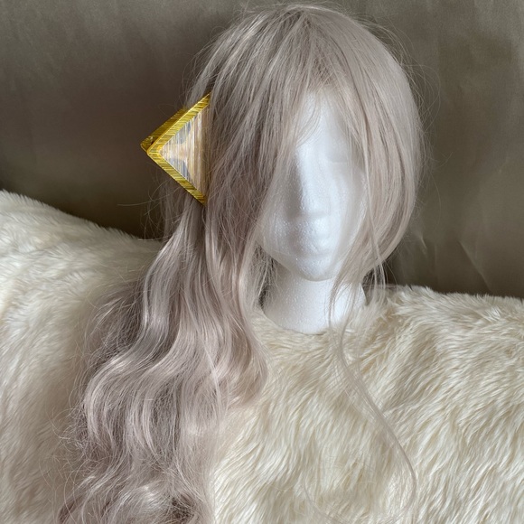 BP Jumbo Geometric Hair Clip Set Neon Pink & Yellow - Picture 8 of 15